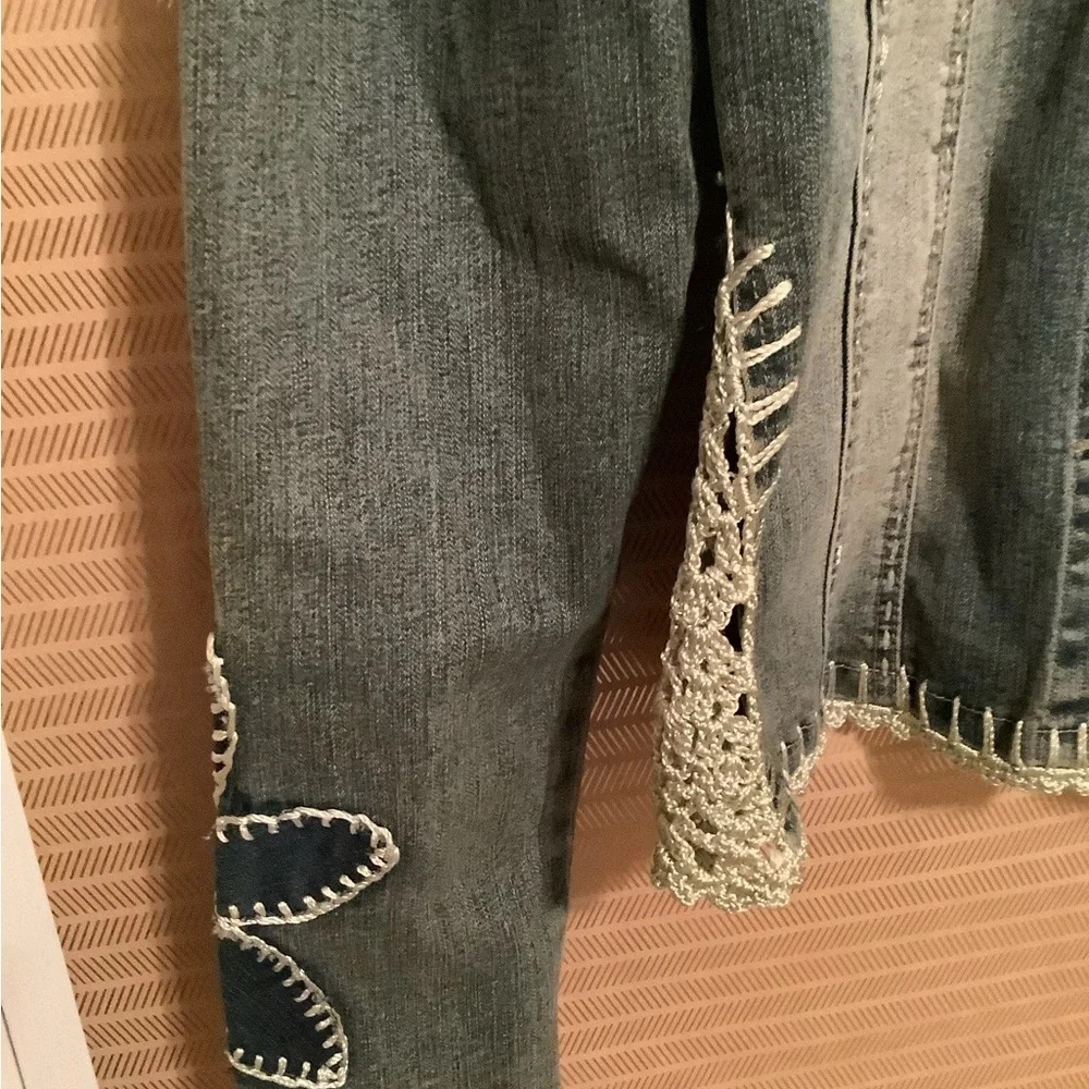 CREST~VINTAGE~BOHO~JEAN JACKET~S~ - Picture 8 of 16